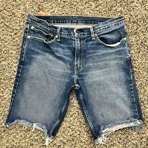 Levi’s Men’s Denim Jean Shorts | Medium Wash | Distressed | Size 34